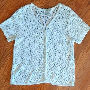 5/$25 Short Sleeve Cardigan, Sz L.